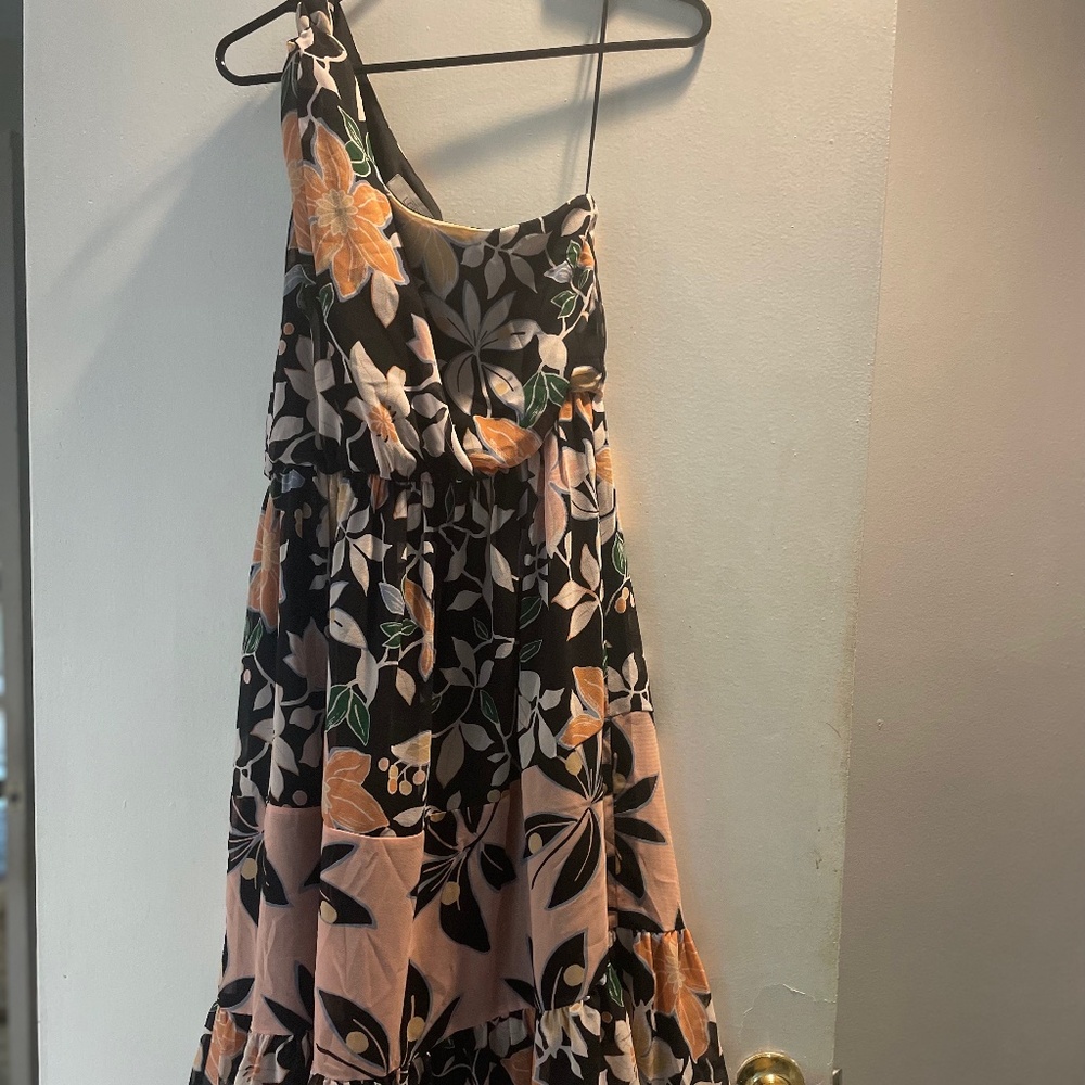 LOFT One Shoulder Floral Dress